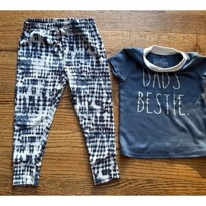 Rae Dunn size 2t Dad's Bestie‎ 2 Piece Pajama Set